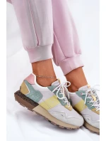 Dámské Semišové Sneakersy Big Star RR274244 HI-POLY SYSTEM Šedo-Žluté Dámské Semišové Sneakersy Big Star RR274244 HI-POLY SYSTEM Šedo-Žluté