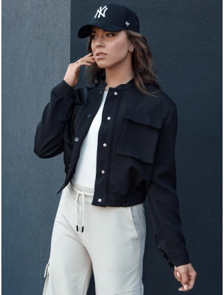 Dámská bunda bomber PRIEV černá FashionStreet TY4307