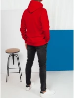 Pánská mikina s kapucí červená FashionStreet BX5688 Pánská mikina s kapucí červená FashionStreet BX5688