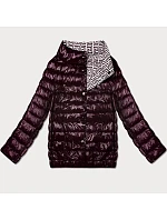 Lehce zateplená oboustranná bunda do boků Goodlookin tmavě fialová (P21-7213/7212-295)