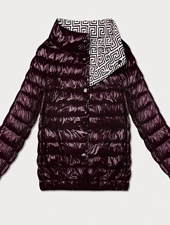 Lehce zateplená oboustranná bunda do boků Goodlookin tmavě fialová (P21-7213/7212-295)