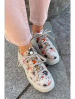 Kožené sneakersy na platformě Maciejka 06891-18 béžové Kožené sneakersy na platformě Maciejka 06891-18 béžové