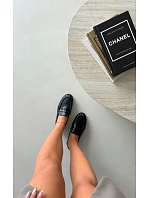 Dámské mokasíny s řasením černé Sabley Dámské mokasíny s řasením černé Sabley