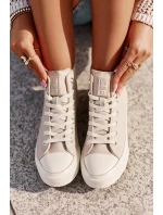 Dámské Zateplené Tenisky Z Eko Kůže Růžové Big Star Dámské Zateplené Tenisky Z Eko Kůže Růžové Big Star