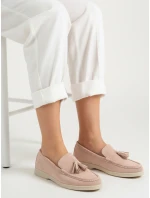 Dámské semišové růžové mokasíny FashionStreet ZY1362