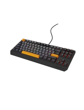 GENESIS Thor 230 TKL Herní klávesnice USB + RF Wireless + Bluetooth QWERTY Černá, šedá, oranžová