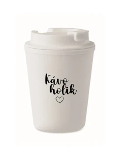 KÁVOHOLIK - bílý termohrnek 300 ml