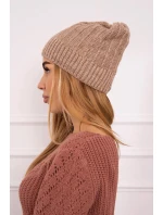 Fleecová čepice Anna K238 tmavě béžová Fleecová čepice Anna K238 tmavě béžová