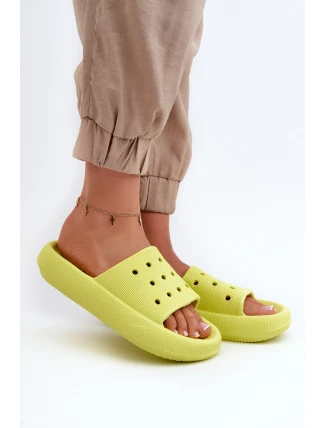 Dámské pěnové klínky na tlusté podrážce limetka Beula