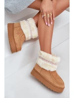 Dámské Sněhule Na Platformě S Kožešinou A Vzorem Camel Deepanti Dámské Sněhule Na Platformě S Kožešinou A Vzorem Camel Deepanti