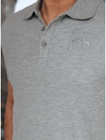 Pánská polokošile s nášivkou šedá FashionStreet PX0626