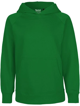 Neutral O 13101 Dětská mikina s kapucí z bio bavlny 77.1301 green