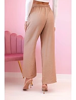 Viskózové kalhoty se širokými nohavicemi velbloud