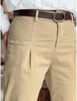 Dámské chinos kalhoty CHINOSKA tmavě béžové FashionStreet UY2556