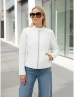 Dámská kožená bunda TRENDY FUSION bílá FashionStreet TY5478