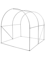 ZAHRADNÍ TUNEL 200x200x200 cm PE BÍLÁ OCELOVÁ KONSTRUKCE