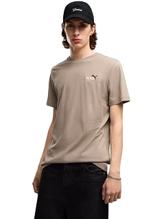 Pánské tričko Puma Graphics 2 Color Small No. 1 Logo Tee, béžové, 684717 94