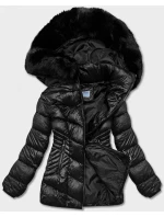 Černá krátká dámská bunda pro přechodné období (B8069-1)