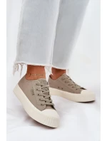 Dámské plátěné tenisky na platformě Big Star – šedé