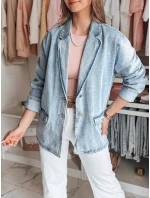 Dámská oversize džínová bunda RUNAWAY modrá FashionStreet TY4906 Dámská oversize džínová bunda RUNAWAY modrá FashionStreet TY4906