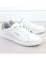 Filippo bílá kožená sportovní polobotka DP6738