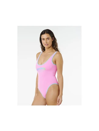 Dámský kostým RIP CURL Surf Puff 1 Piece, růžový