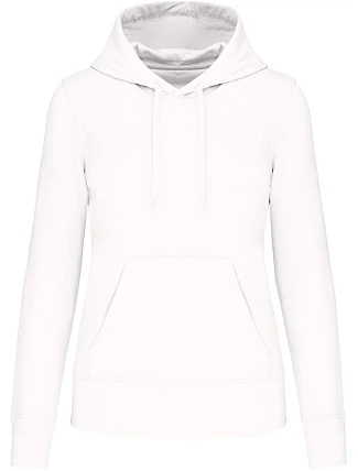 Kariban K 4028 Dámská eco-friendly mikina s kapucí 20.4028 white