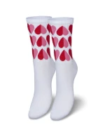 Dámské ponožky srdce bílé
