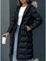 Dámský zimní kabát LUXWARM černý FashionStreet TY4374 Dámský zimní kabát LUXWARM černý FashionStreet TY4374