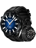 VELTORI VT150-1 Smartwatch Černý silikonový řemínek + černý náramek VELTORI VT150-1 Smartwatch Černý silikonový řemínek + černý náramek