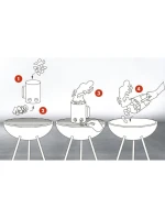 KOMÍNOVÝ PODPALOVAČ PRO GRILOVÁNÍ 27,5 CM VYSOKÝ S DŘEVĚNOU RUKOJETÍ