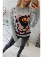 Svetr s Otcem Vánoc šedý Svetr s Otcem Vánoc šedý