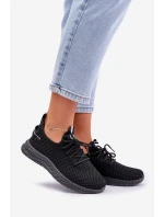 Síťované Nazouvací Sportovní Boty Dámské Černé Harice