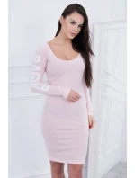 Hadrové šaty pudrově růžové