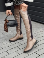 Dámské dlouhé kávové boty LONGDIT FashionStreet ZY0501