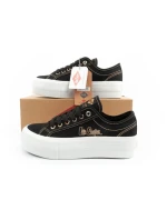 Lee Cooper dámská sportovní obuv na platformě černá se zlatými dámskými teniskami