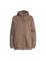 Dámská mikina CASALL Easy Oversized Zip Hoodie, hnědá barva Dámská mikina CASALL Easy Oversized Zip Hoodie, hnědá barva
