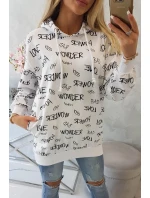 Mikina s nápisy bílá