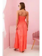 Dámské viskózové šaty s elastickým topem malina