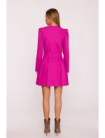 M884 Denimové šaty - růžové M884 Denimové šaty - růžové