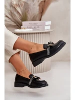 Dámské Mokasíny S Mašlí S.Barski HY42-331 Černé