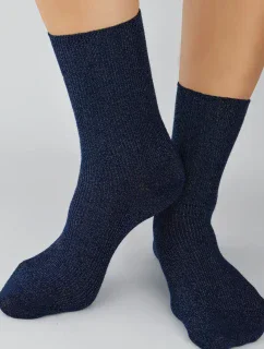 PONOŽKY BEZ TLAKU ŽEBROVANÝ LUREX SB075