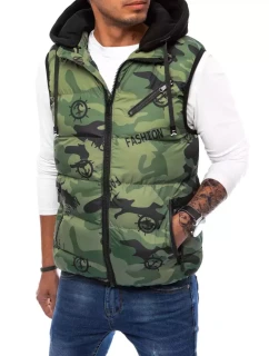 Pánská prošívaná kamuflážová vesta FashionStreet TX4106