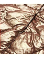 Zlatá dámská bunda s leskem (OMDL-023) Zlatá dámská bunda s leskem (OMDL-023)