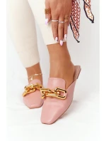 Dámské Nazouváky S řetízkem Růžové Call On Me Dámské Nazouváky S řetízkem Růžové Call On Me