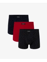 3-BALENÍ Pánské boxerky ATLANTIC - tmavě modré, červené, tmavě modré 3-BALENÍ Pánské boxerky ATLANTIC - tmavě modré, červené, tmavě modré