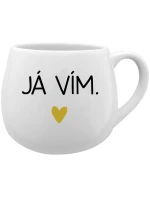 JÁ VÍM. - bílý keramický hrníček 300 ml JÁ VÍM. - bílý keramický hrníček 300 ml