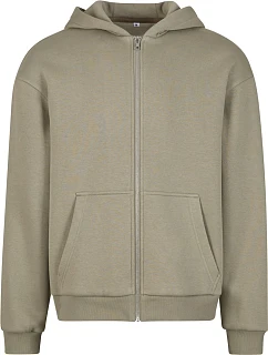 Build your Brand BY 285 Pánská mikina s kapucí z těžké bavlny "Fluffy" 56.0285 pale olive