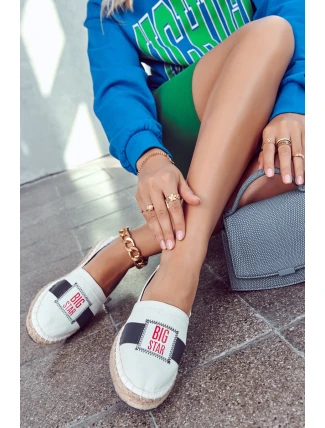 Dámské slip-on espadrilky Big Star JJ274964 bílá a tmavě modrá