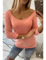 Halenka s kulatým výstřihem meruňková Halenka s kulatým výstřihem meruňková